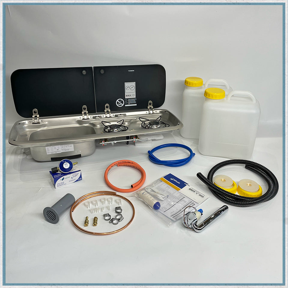 Combination Unit Dometic 9222 Left Hand Sink, Cold Tap (Full Kit)-Camper Interiors