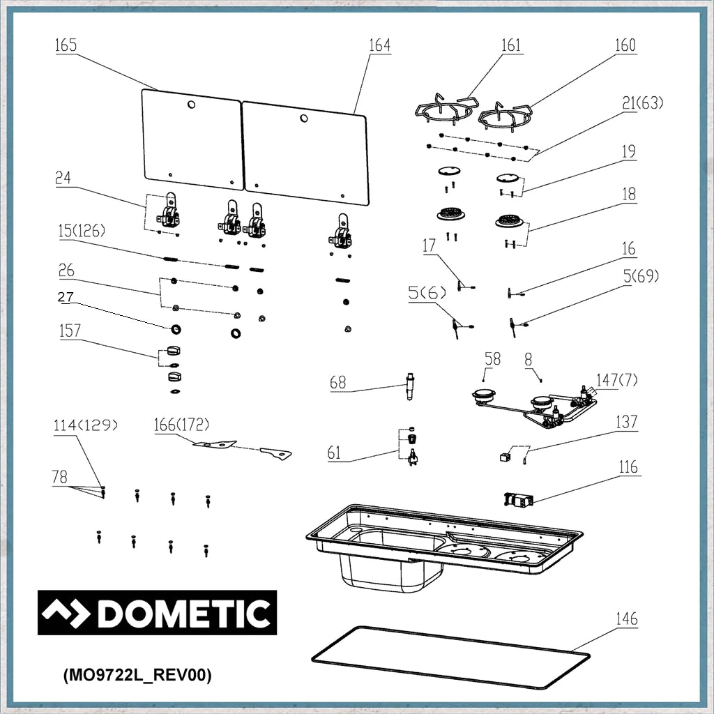 Dometic MO9722 SPARES-Camper Interiors