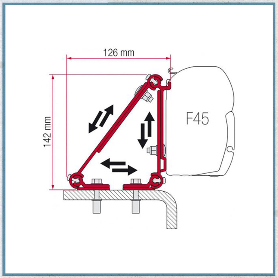 Fiamma F45/F43 Adapter Kits for Vans (Various options available for different vehicles)-Camper Interiors