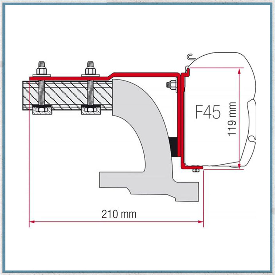 Fiamma F45/F43 Adapter Kits for Vans (Various options available for different vehicles)-Camper Interiors