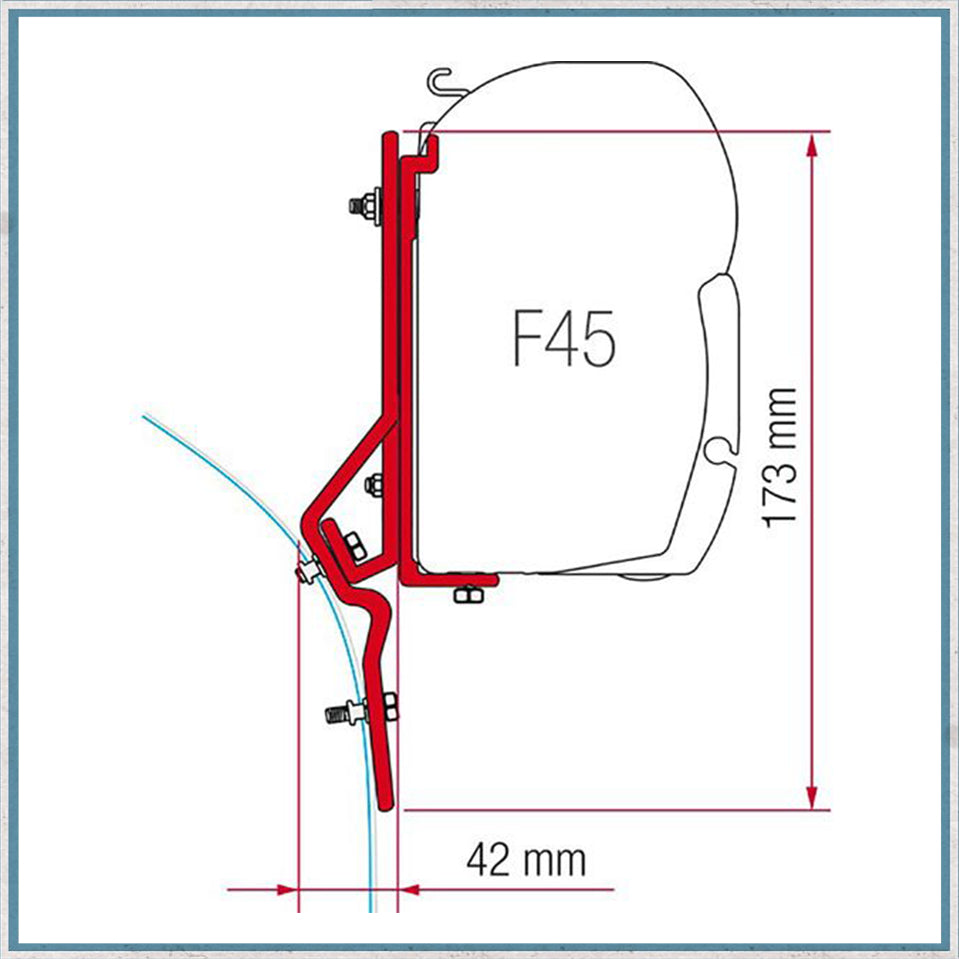 Fiamma F45/F43 Adapter Kits for Vans (Various options available for different vehicles)-Camper Interiors