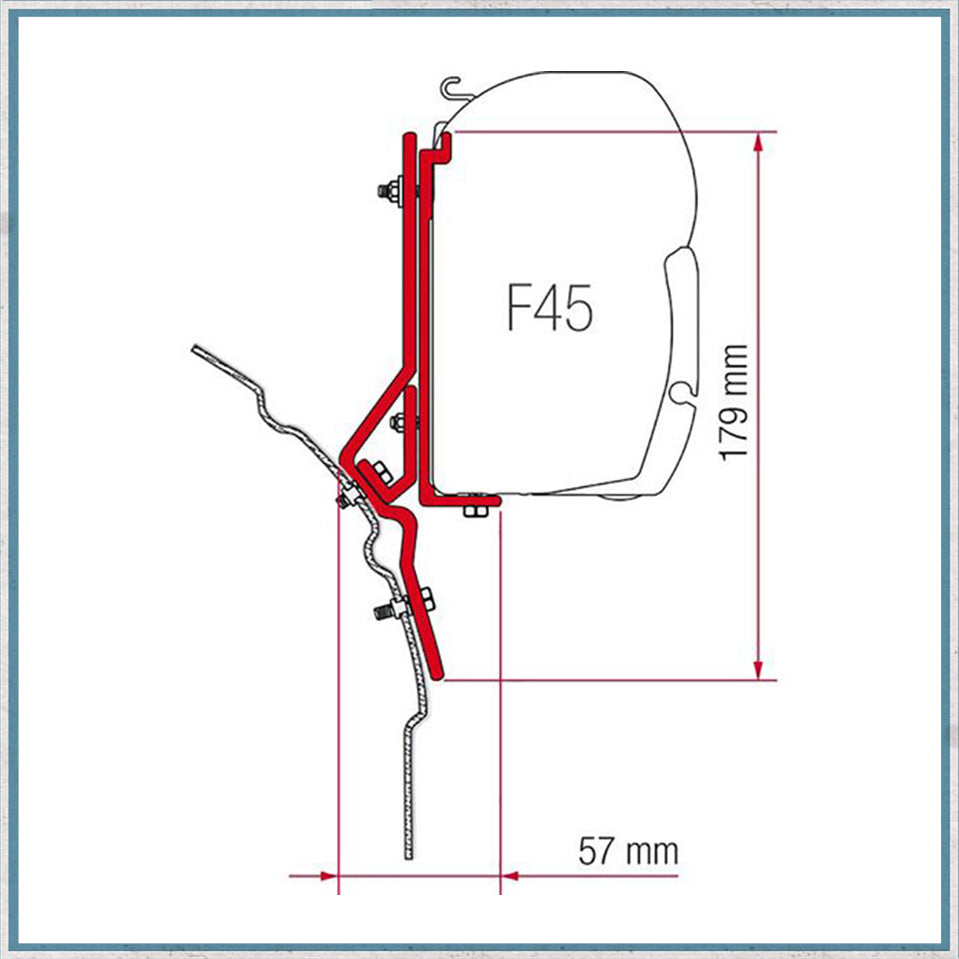 Fiamma F45/F43 Adapter Kits for VW Vans (Various options available for different vehicles)-Camper Interiors