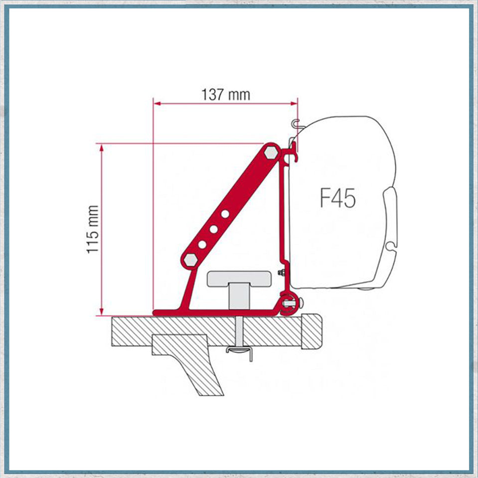 Fiamma adapter kit for Auto onto Roof Bars F45 or F43 Awning-Camper Interiors