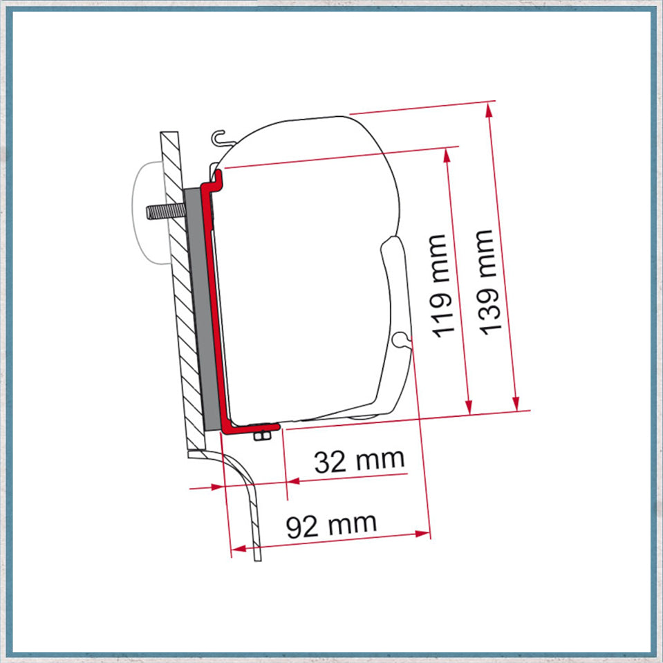 Fiamma F45/F43 Adapter Kits for Vans (Various options available for different vehicles)-Camper Interiors