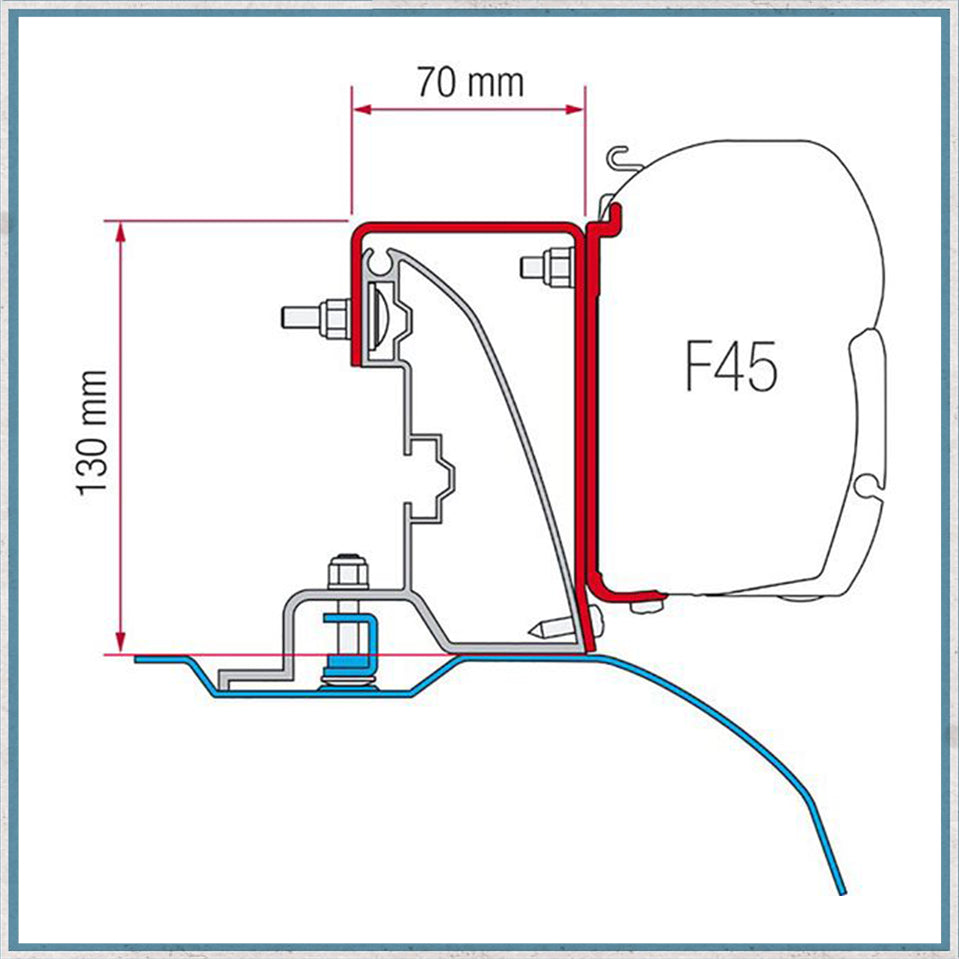 Fiamma F45/F43 Adapter Kits for Vans (Various options available for different vehicles)-Camper Interiors