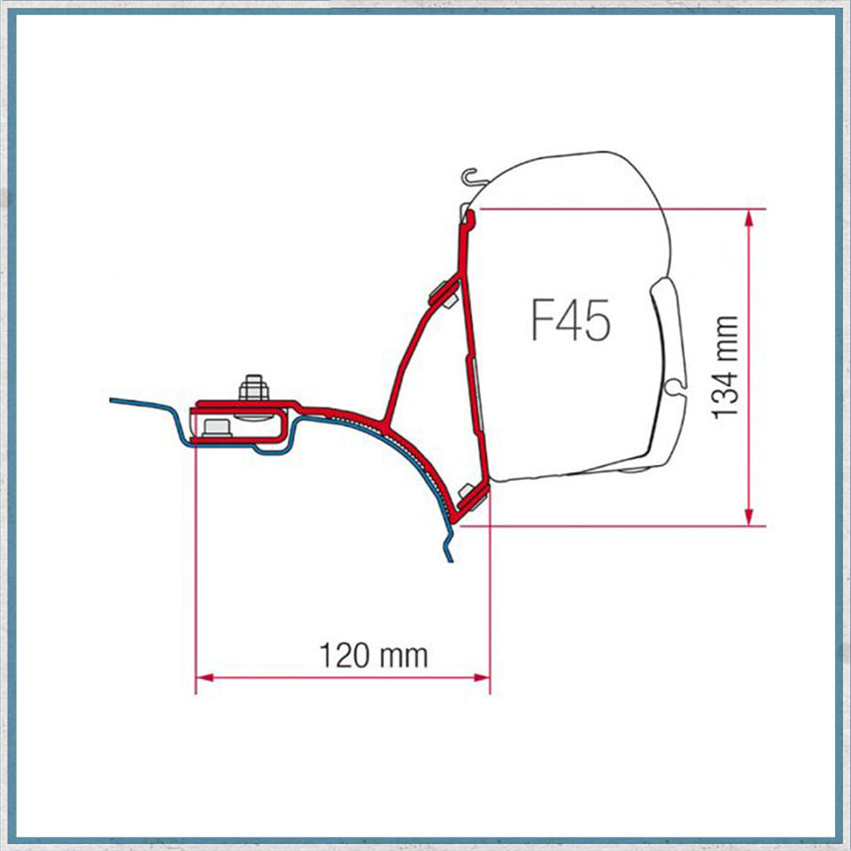 Fiamma F45/F43 Adapter Kits for VW Vans (Various options available for different vehicles)-Camper Interiors