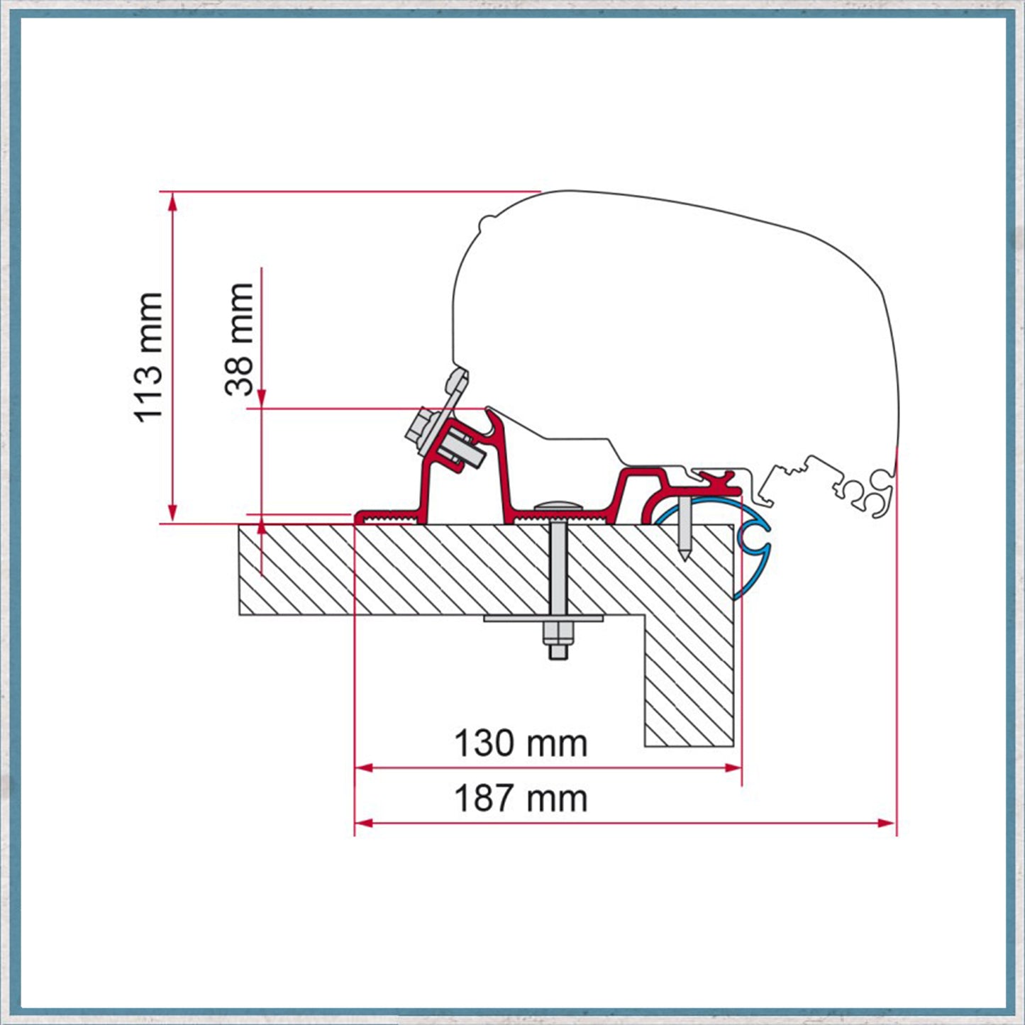 Fiamma Bracket kit for Caravans F80/F65 Awning (Different caravan models available)-Camper Interiors