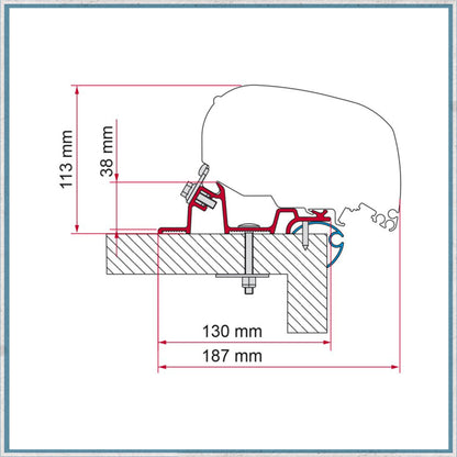 Fiamma Bracket kit for Caravans F80/F65 Awning (Different caravan models available)-Camper Interiors