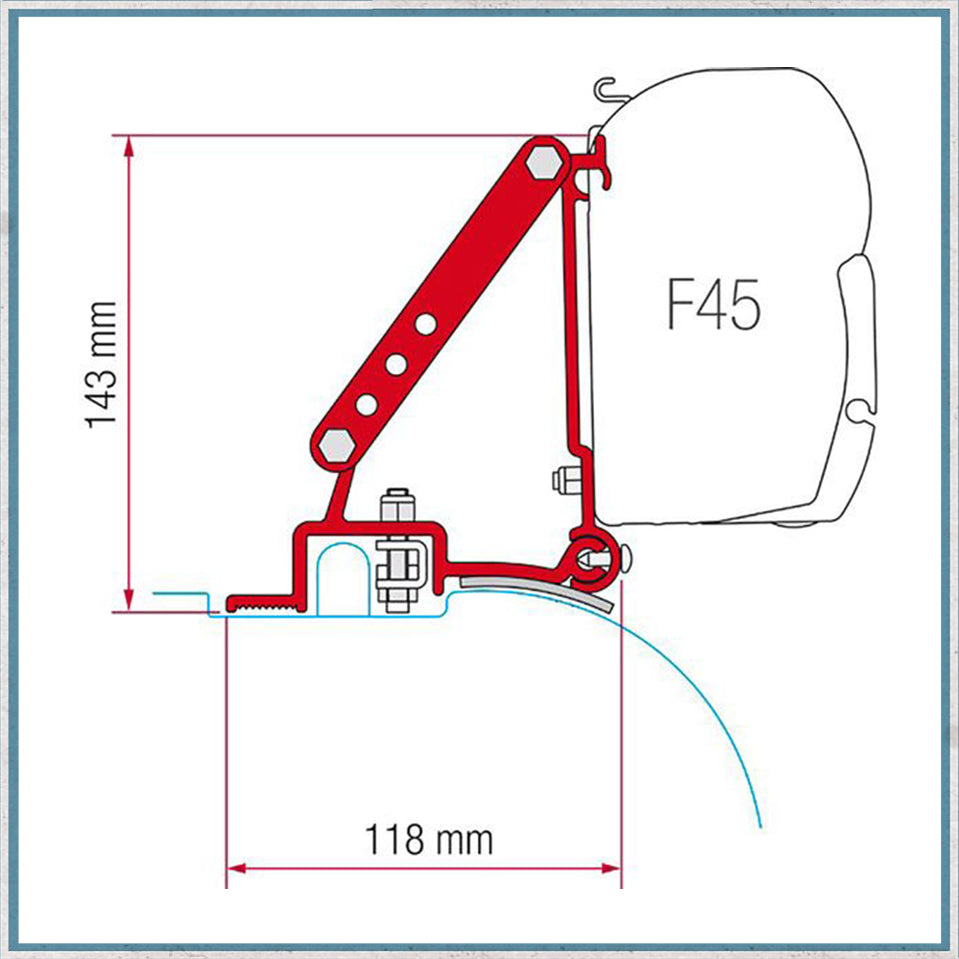 Fiamma F45/F43 Adapter Kits for Vans (Various options available for different vehicles)-Camper Interiors