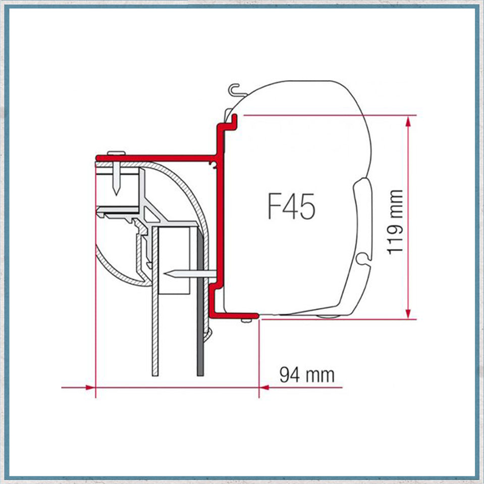 Fiamma F45 Adapter Kits for Motorhomes (Various options available for different vehicles)-Camper Interiors