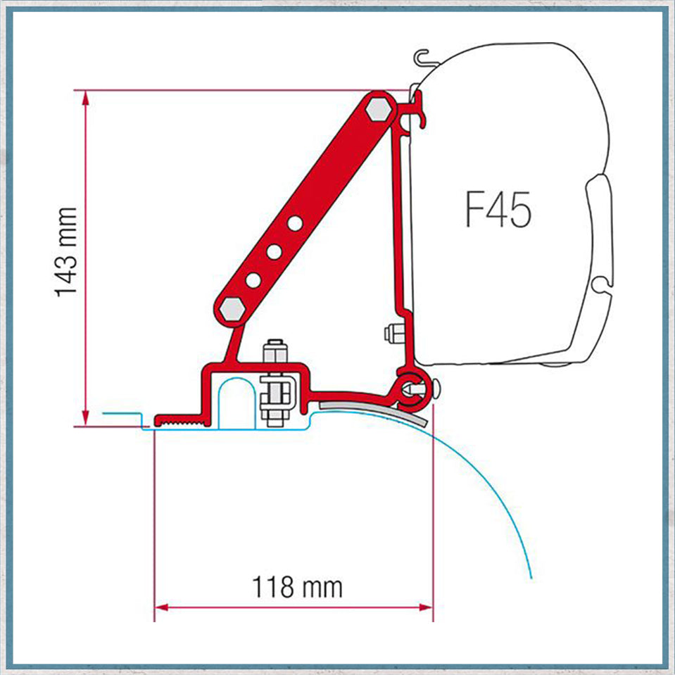 Fiamma F45/F43 Adapter Kits for Vans (Various options available for different vehicles)-Camper Interiors