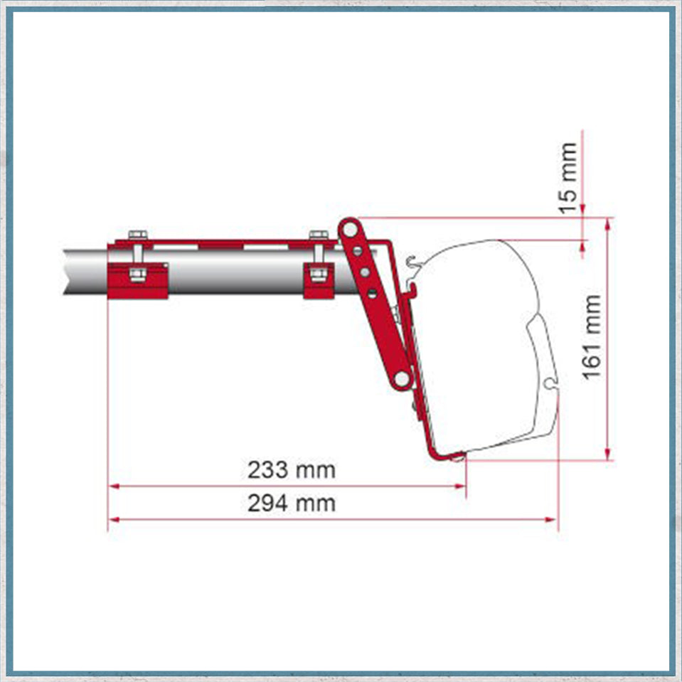 Fiamma adapter kit for Auto onto Roof Rails F45 or F43 awning-Camper Interiors