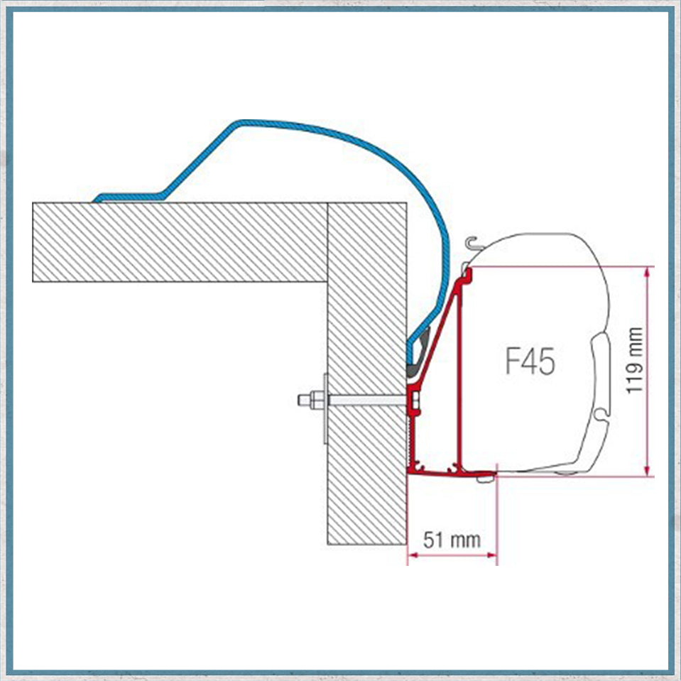 Fiamma F45 Adapter Kits for Motorhomes (Various options available for different vehicles)-Camper Interiors