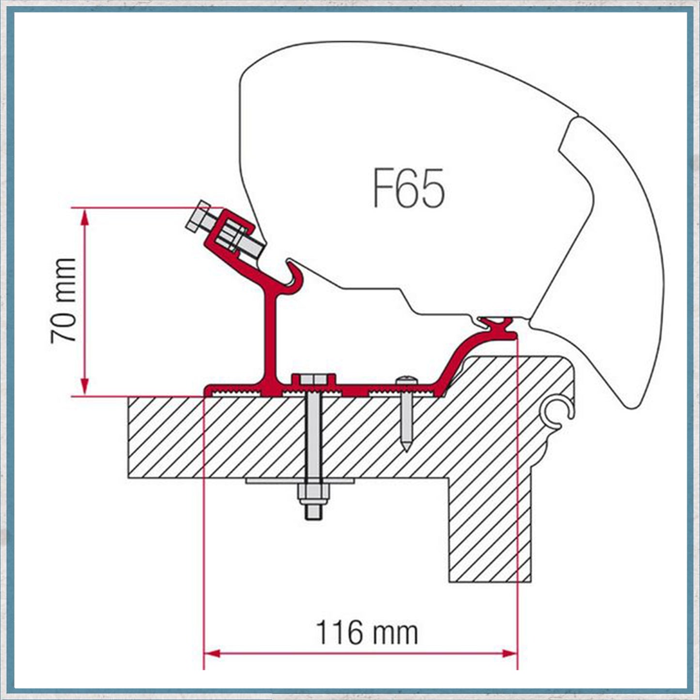 Fiamma Bracket kit for Caravans F80/F65 Awning (Different caravan models available)-Camper Interiors