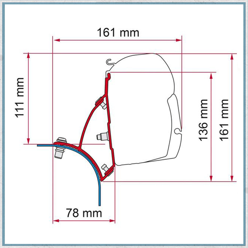 Fiamma F43 Adapter Kits for VW Vans (Various options available for different vehicles)-Camper Interiors