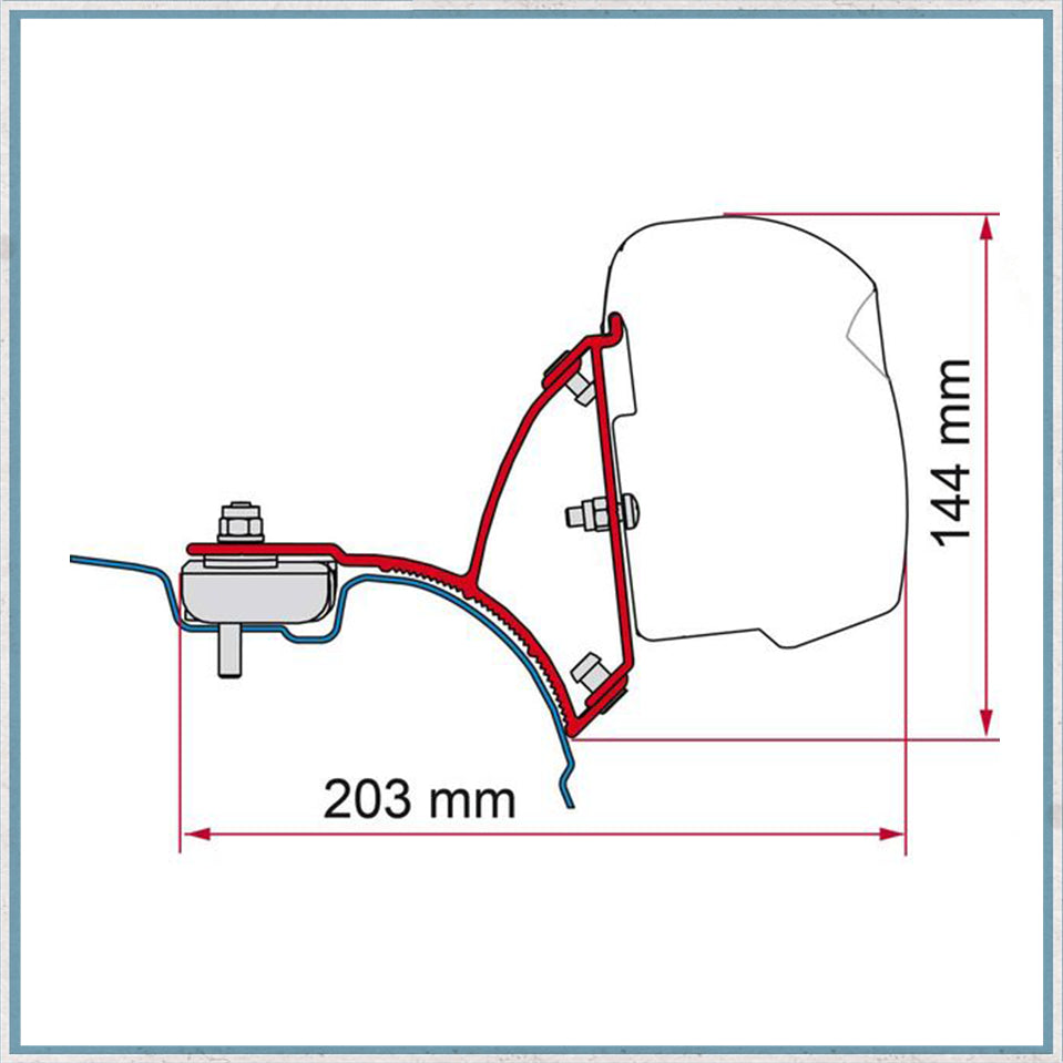 Fiamma F43 Adapter Kits for VW Vans (Various options available for different vehicles)-Camper Interiors