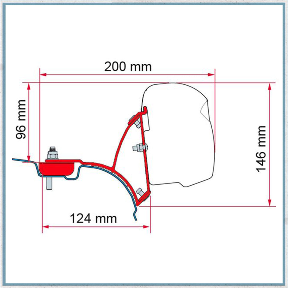 Fiamma F43 Adapter Kits for VW Vans (Various options available for different vehicles)-Camper Interiors