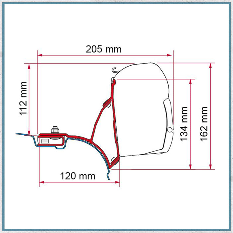 Fiamma F45/F43 Adapter Kits for VW Vans (Various options available for different vehicles)-Camper Interiors