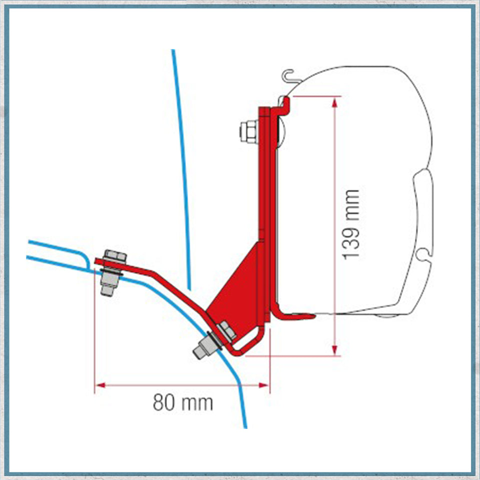 Fiamma F45/F43 Adapter Kits for Vans (Various options available for different vehicles)-Camper Interiors