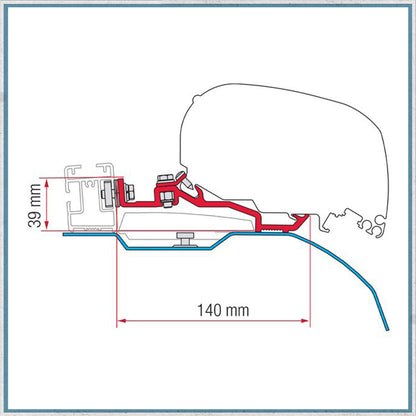 Fiamma Bracket Kit for Vans F80/F65 Awning (Various Models Available)-Camper Interiors