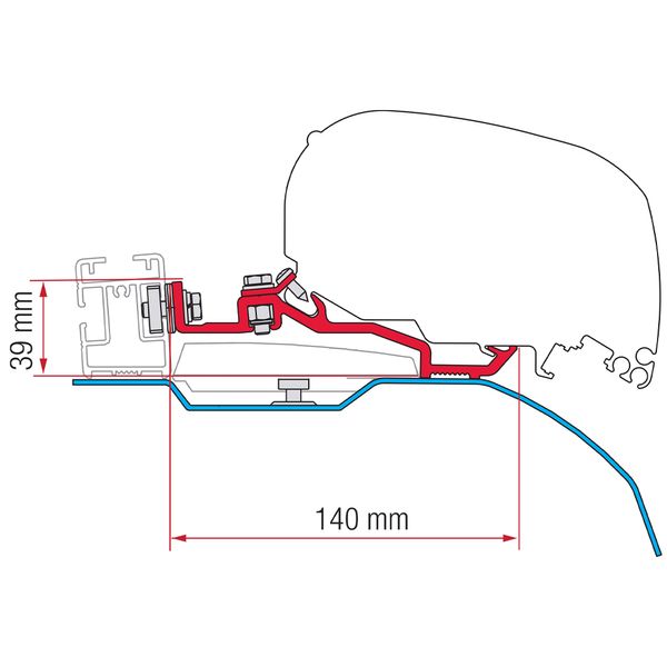 Fiamma Bracket Kit for Vans F80/F65 Awning (Various Models Available)-Camper Interiors