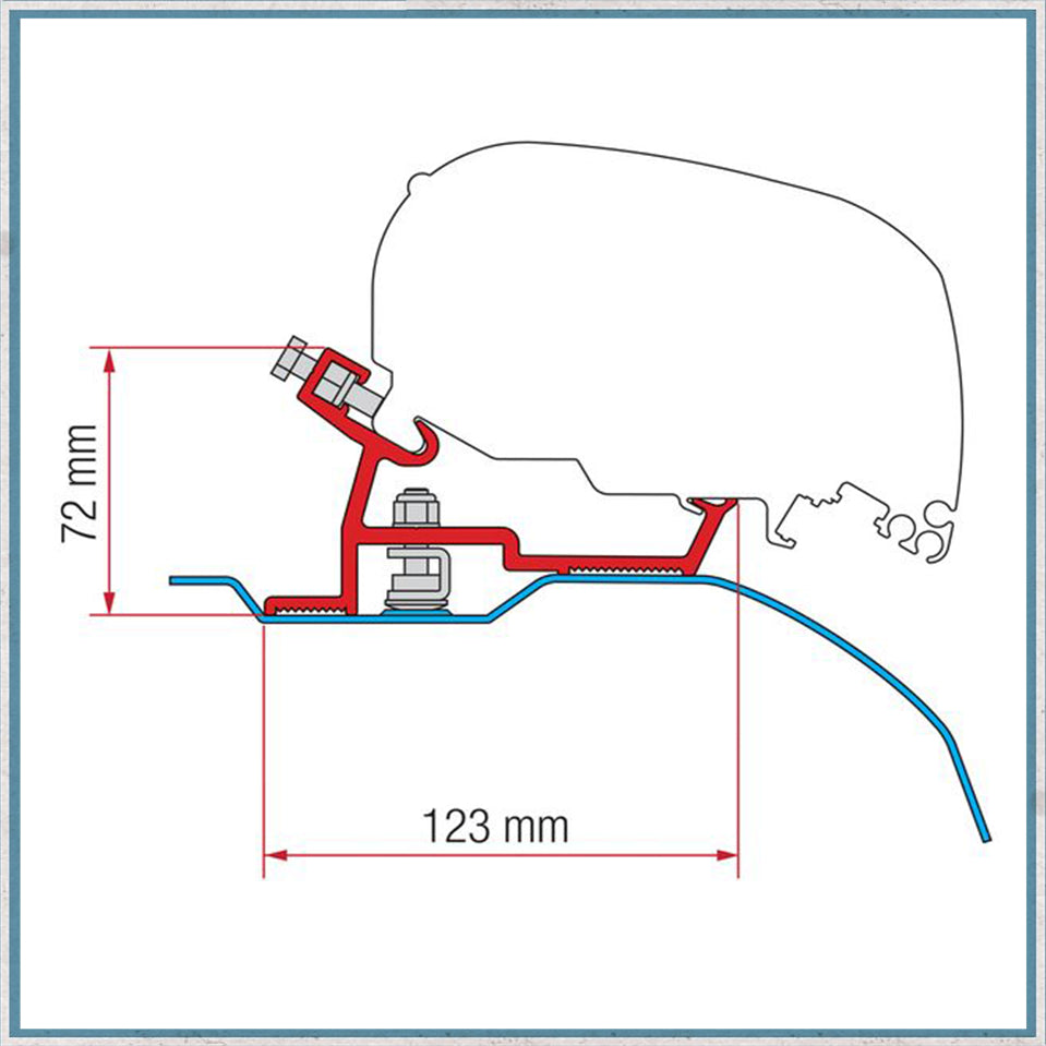 Fiamma Bracket Kit for Vans F80/F65 Awning (Various Models Available)-Camper Interiors