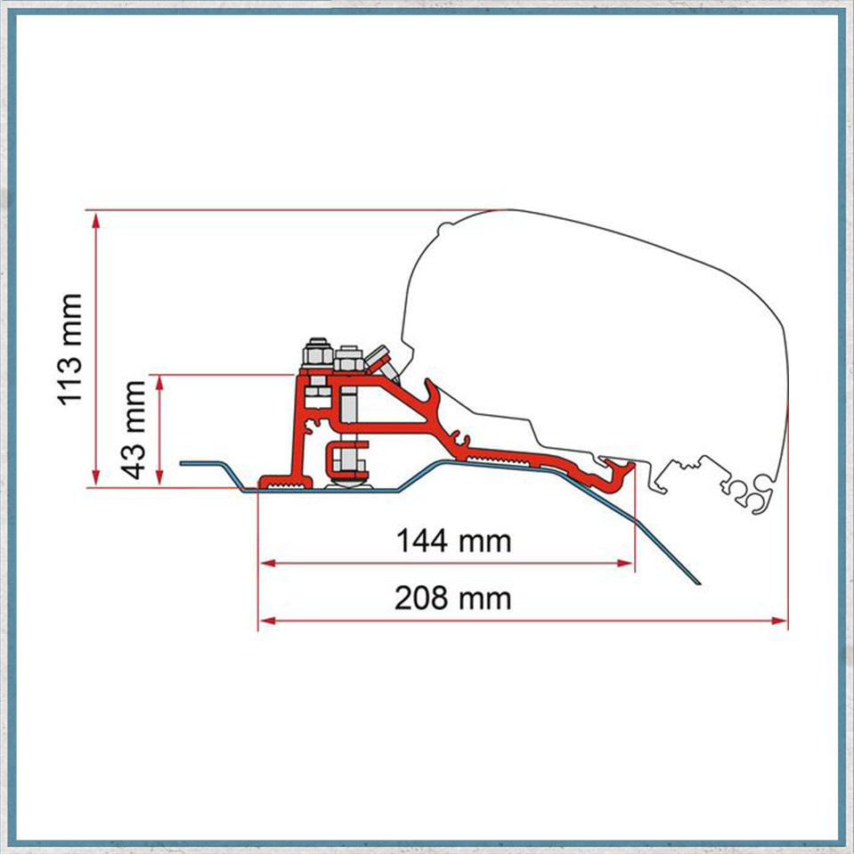 Fiamma Bracket Kit for Vans F80/F65 Awning (Various Models Available)-Camper Interiors