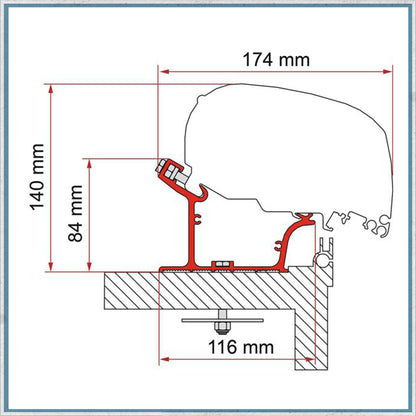 Fiamma Bracket kit for Caravans F80/F65 Awning (Different caravan models available)-Camper Interiors