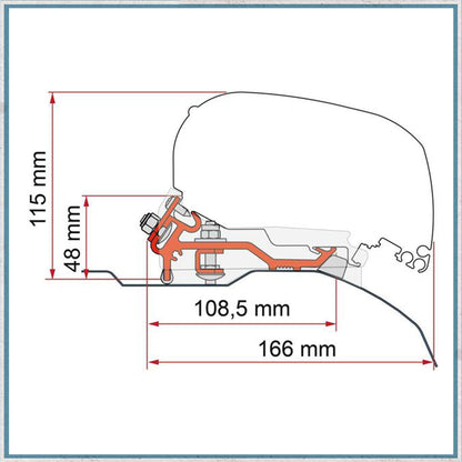 Fiamma Bracket Kit for Vans F80/F65 Awning (Various Models Available)-Camper Interiors