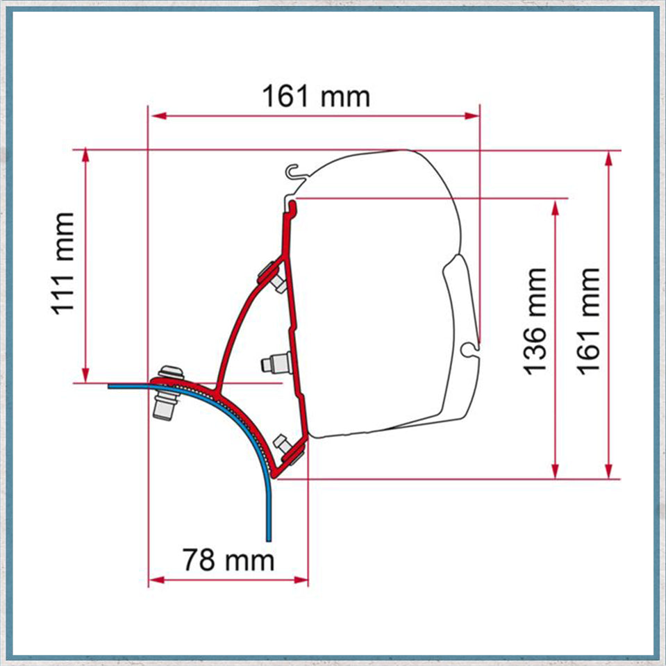 Fiamma F45/F43 Adapter Kits for VW Vans (Various options available for different vehicles)-Camper Interiors