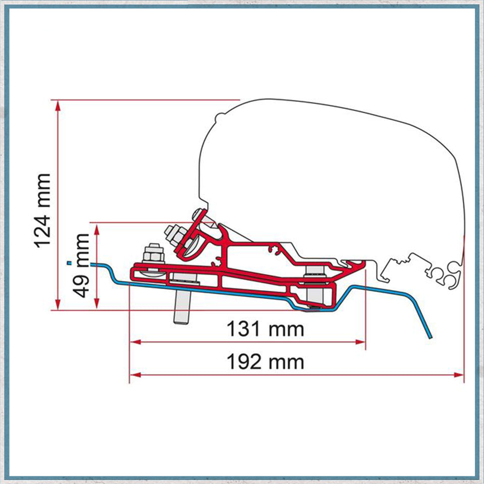 Fiamma Bracket Kit for Vans F80/F65 Awning (Various Models Available)-Camper Interiors