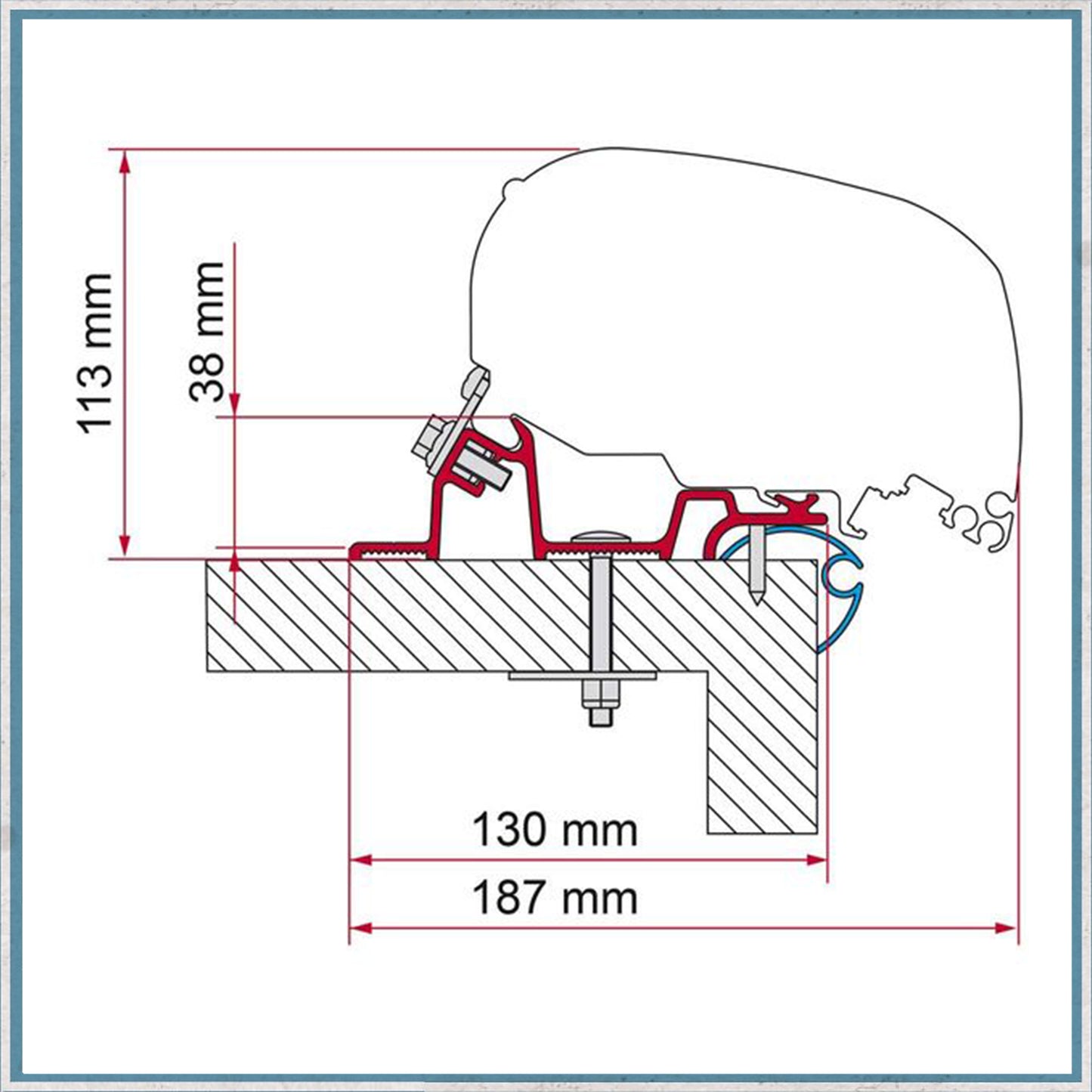 Fiamma Bracket kit for Caravans F80/F65 Awning (Different caravan models available)-Camper Interiors