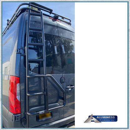 Aluminess 2019+ Mercedes Sprinter Rear Door Ladder/Tyre Combo-Camper Interiors