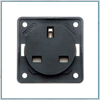 Berker 230v UK Mains Socket - Anthracite-Camper Interiors