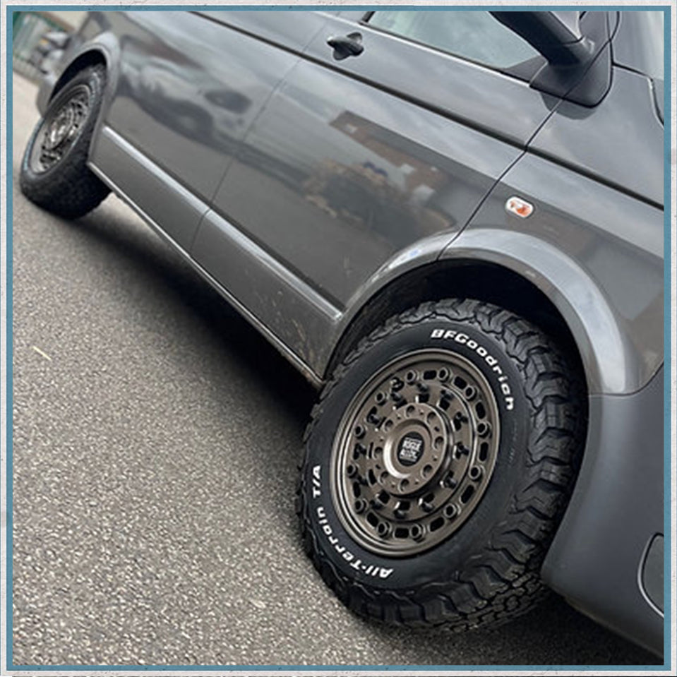 4x 17” Rogue Alloys CC1 Fitted with BFG All Terrain Tyres - Ducato, Sprinter / Crafter, MAN TGE / Crafter-Camper Interiors