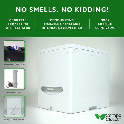 Compocloset odorless composting toilet no smell