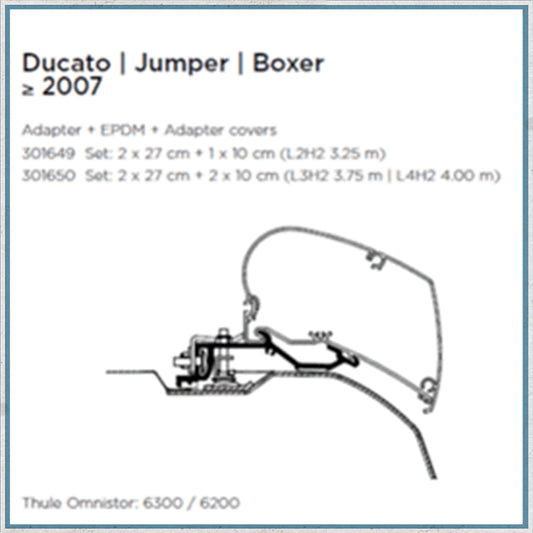 Thule Ducato Boxer >2007 Awning Bracket-Camper Interiors