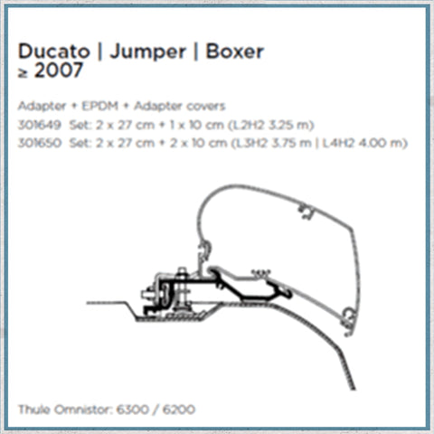 Exterior Parts Product Type - Thule Ducato Boxer >2007 Awning Bracket