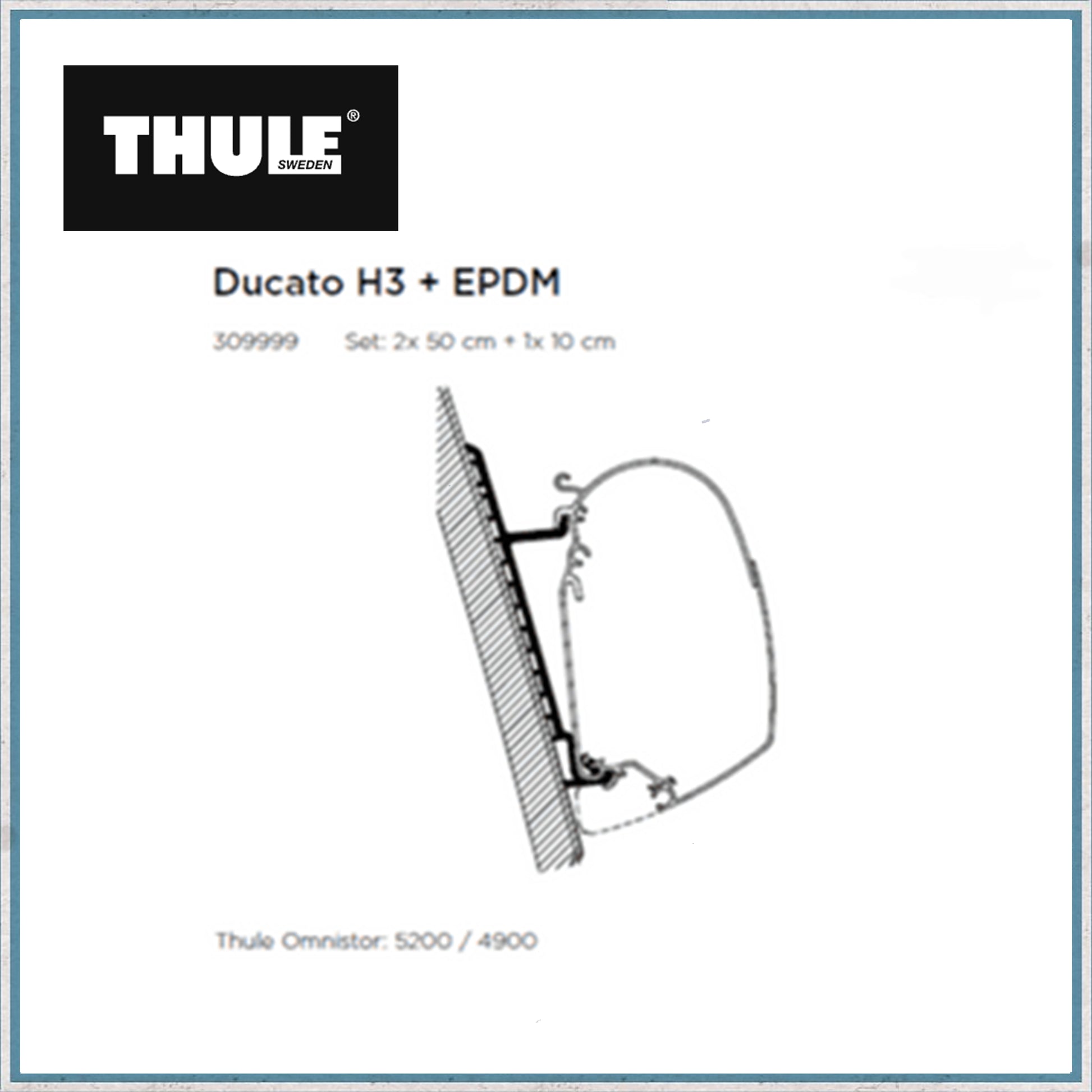 Thule Ducato H3 + EPDM Lift Roof Awning Bracket-Camper Interiors