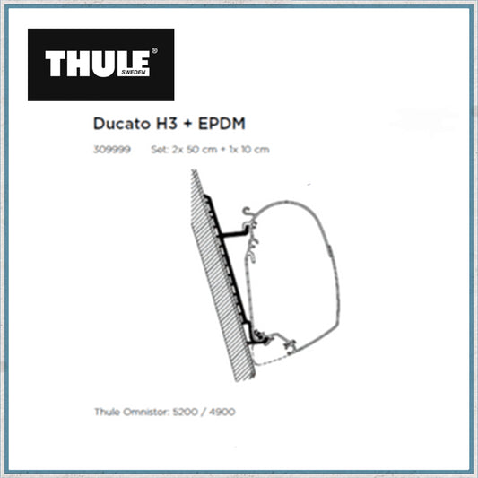 Thule Ducato H3 + EPDM Lift Roof Awning Bracket-Camper Interiors