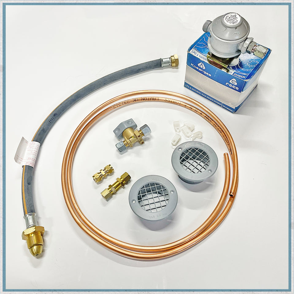 Bulkhead Regulator Gas Fitting Kits for Camper Van Hobs and Combination Units-Camper Interiors