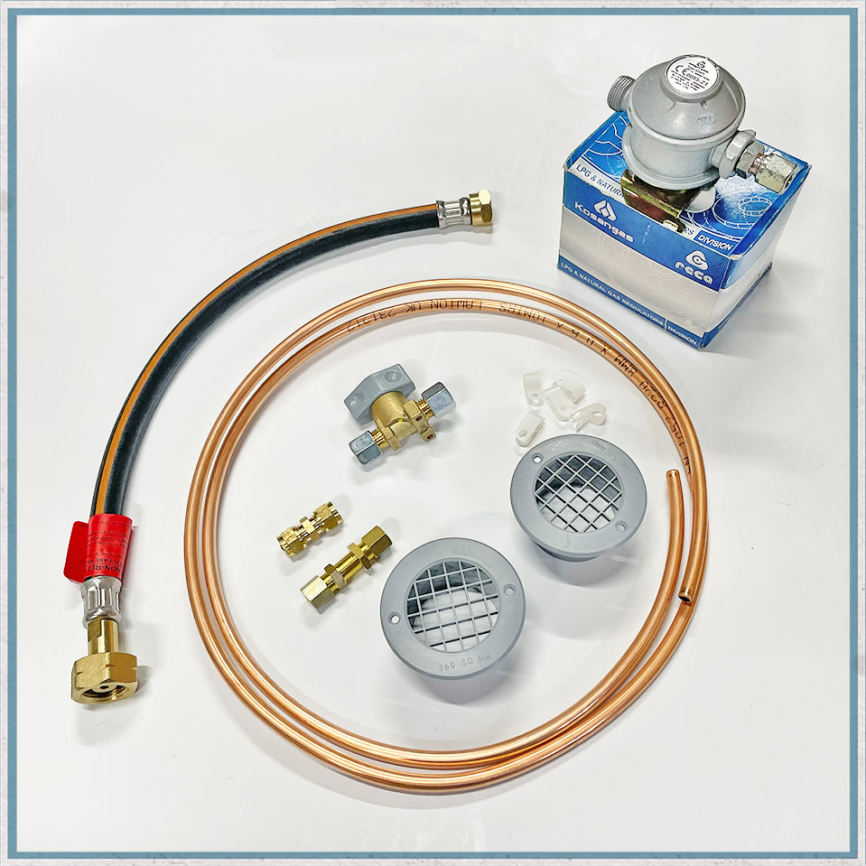 Bulkhead Regulator Gas Fitting Kits for Camper Van Hobs and Combination Units-Camper Interiors