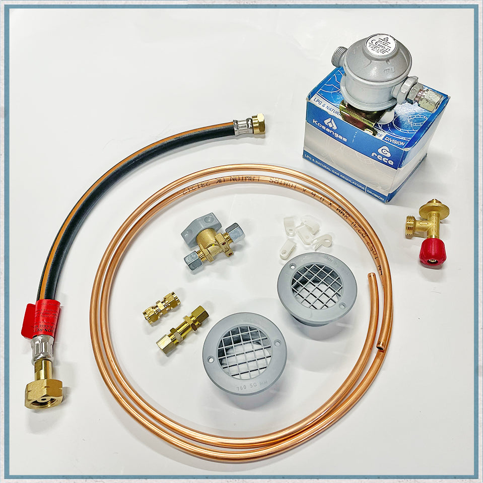 Bulkhead Regulator Gas Fitting Kits for Camper Van Hobs and Combination Units-Camper Interiors