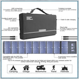 Hyundai H60 60W Portable And Foldable Solar Charger With USB And DC Connectivity