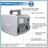 Hyundai HPS-300 Portable Power Station & Protective Carry/Shoulder Bag