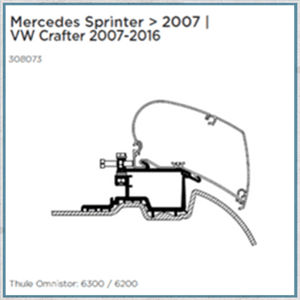 Exterior Parts Product Type - Thule Mercedes Sprinter/VW Crafter >2007 Awning Bracket