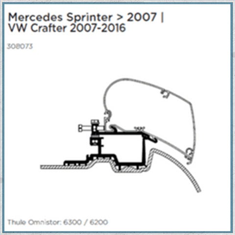 Exterior Parts Product Type - Thule Mercedes Sprinter/VW Crafter >2007 Awning Bracket