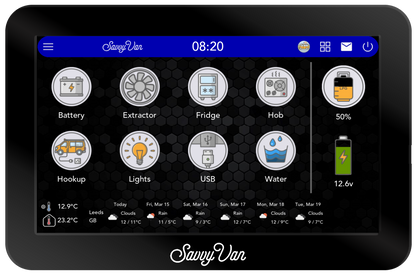 SavvyVan3 MainScreen