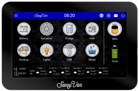SavvyVan3 MainScreen