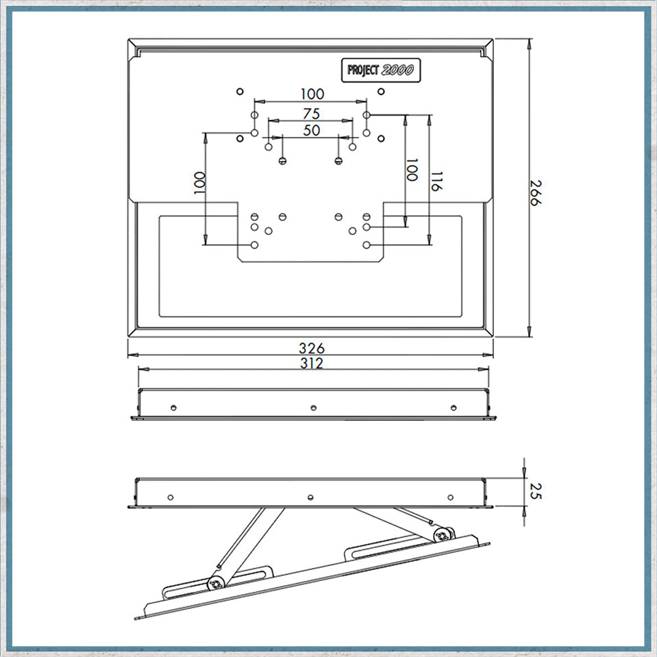 Lippert Sunflower 4 LCD TV Bracket - Height Adjustable-Camper Interiors